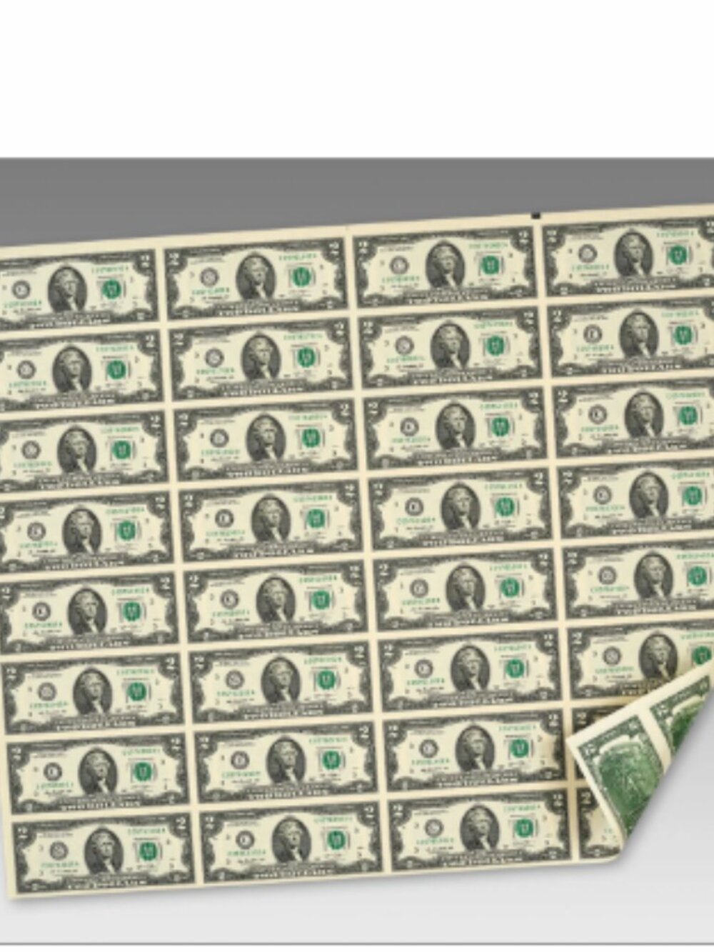 32 UNCUT 2013 $2 BILLS.